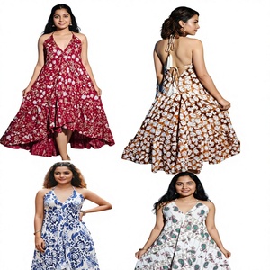 Lurex Viscose Gold Print Dori Frill Maxi <b>Dress</b> Halter Neck A-Line Boho Summer Party <b>Dress</b> hippie beach <b>dress</b> - Product Image 1