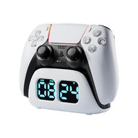 Station de charge rapide pour manette PS5 AOLION AL-P5486 avec affichage LED de l'heure, support de bureau en ABS, accessoires de jeu