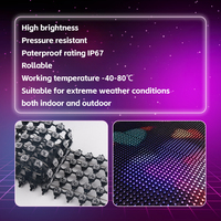 Mur vidéo LED en maille, écran d'affichage flexible LED, rideau LED, affichage en maille souple pour extérieur, écran LED pour fond de bâtiment