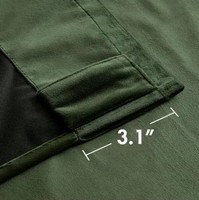 Rideaux occultants en velours vert olive ignifuges personnalisables pour hôtels