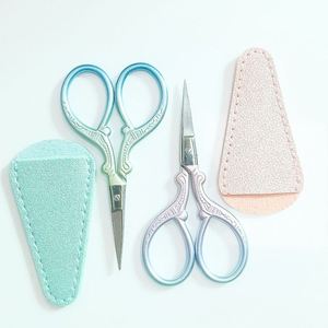Colorful Simple Stainless Steel Embroidery Scissors <b>Sewing</b> Accessory for Crafting and Needlework with Leather Cover - Product Image 5