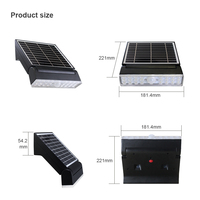 Lampe murale solaire LED Flexibeam à détecteur de mouvement PIR haute luminosité 2W-8W, IP65, pour jardin, rechargeable, autonomie de 5 nuits