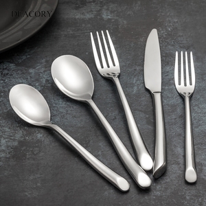 Luxury Elegant Silver Stainless Steel Flatware Set For Wedding - Product Image 6