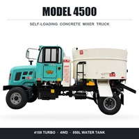 Camion agitateur à béton haute capacité 6m3, petit et portable, avec moteur diesel et tambour rotatif pour projets d'infrastructure