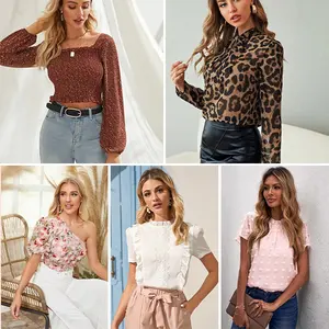 Mode Damesoverhemden Gebruikte Kleding Hot Selling Dames Tweedehands Kleding Katoenen Shirts Inventaris