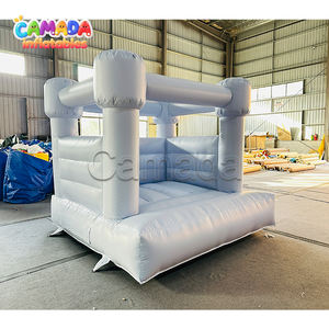 Château <span class=keywords><strong>gonflable</strong></span> pour enfants, bleu clair, 8x8, en PVC, pour sauter, pour les tout-petits - Product Image 1