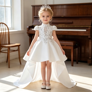 MQATZ Nuovo Stile Abito da Cerimonia con Paillettes e Fiori per Bambine 3-9 Anni, <span class=keywords><strong>Vestito</strong></span> da Festa di Compleanno e <span class=keywords><strong>Matrimonio</strong></span> L5148 - Product Image 5