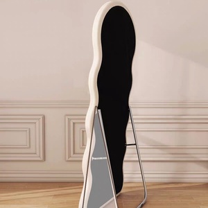 Espejo de pie de cuerpo entero <span class=keywords><strong>ECOLIVING</strong></span> Aesthetic Arch Art Deco con marco de aleación de aluminio, borde delgado, espejo grande para decoración del hogar - Product Image 5