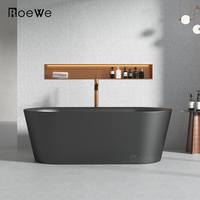 Baignoire et spas de couleur gris mat, baignoire autoportante en acrylique, baignoires de luxe pour se baigner dans la salle de bain