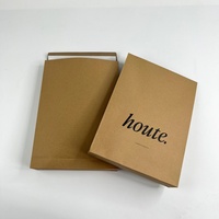 Enveloppe d'expédition multi-tailles en papier kraft brun recyclable 180 g/m² pour vêtements, chaussures, chaussettes, fourrures, t-shirts - Impression sérigraphique personnalisée du logo
