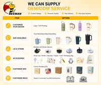 Bouteille isotherme portable Beeman Wholesale 400 ml en plastique avec revêtement en verre, poignée en silicone, sans BPA