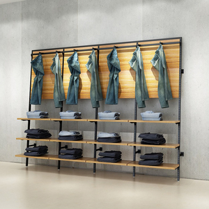 Butik zarif giyim mağazası duvara monte ekran standı erkekler için giysi - Product Image 3