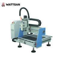 Wattsan 0404 Mini 1.5KW routeur CNC de bureau 3 axes 400*400 Mini fraiseuse pour aluminium bois DSP contrôle moteur pompe