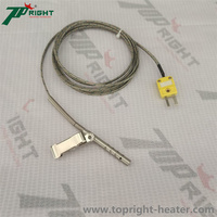Sonde de température de type K pour four de cuisson et réfrigérateur, capteur de température de l'air ambiant avec pince de mesure, sonde K
