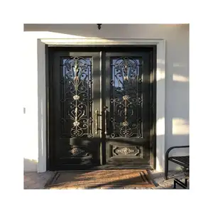 Prima demir kapı rustik ferforje Metal mutfak kapı tasarım dökme demir barbekü metal dış bahçe kapısı