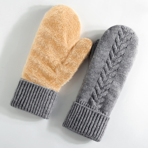 2025 Christmas Red <strong>Ladies</strong> <strong>Gift</strong> Knitted Gloves Winter Embroidered <strong>Xmas</strong> Women Cute Double-Layer Warm Gloves - Product Image 5