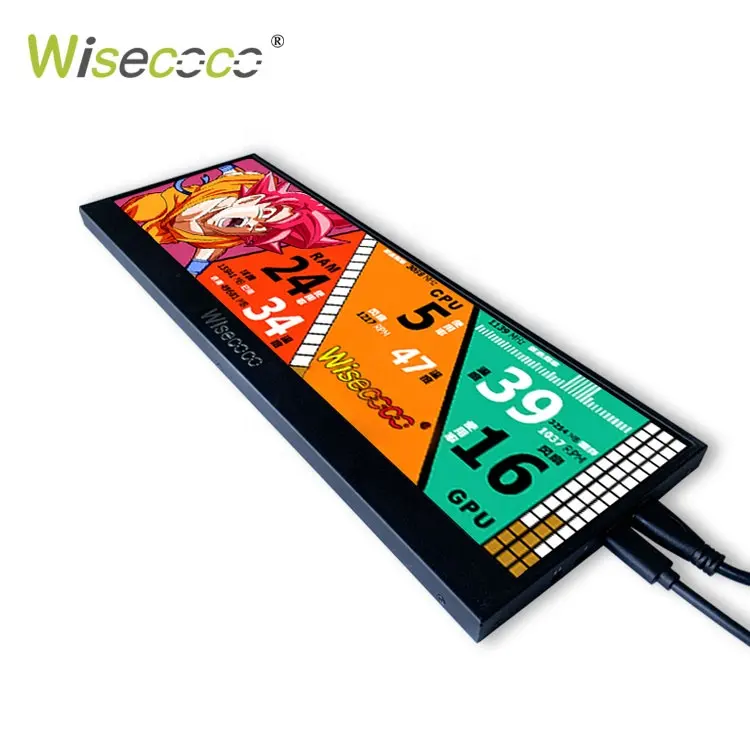 Wisecoco 1280*400ソリューションFhdIpsディスプレイ7.84インチタッチスクリーンモニター (ラップトップ用)