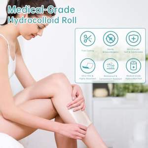 Apósito hidrocoloide en rollo impermeable, de tamaño adaptable, con adhesivo de fácil desgarro, estéril, certificado CE, para el cuidado de heridas, acné, quemaduras y ampollas. - Product Image 5