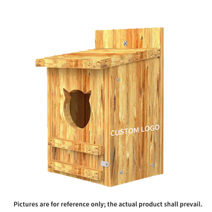 Nichoir personnalisé en bois pour hiboux de grange, grande taille, pour extérieur, pour oiseaux sauvages et hiboux de grange orientaux - Product Image 4