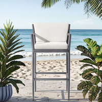 Meubles de jardin, de terrasse, d'hôtel, de plage, de piscine, de bar en aluminium faits à la main, de luxe moderne, résistants aux intempéries, couleur personnalisée