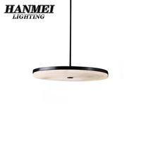 Lampe suspendue contemporaine en marbre et laiton avec hauteur réglable et LED pour chambre à coucher, restaurant, bar