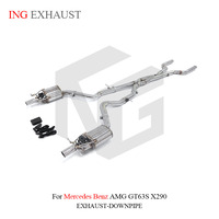 Catback de silencieux à soupape d'échappement en acier inoxydable ING pour Mercedes Benz AMG GT63S X290 avec tuyaux d'échappement électroniques de haute qualité