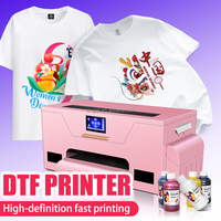 Imprimante DTF XP600 Rose Haute Qualité Modèle A3 A3+ 33cm Populaire avec Four Rose, pour Logos de T-shirts DTF Rouleau à Rouleau