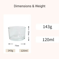 Vente en gros de pots à bougies en verre vides personnalisables pour l'aromathérapie, porte-bougie en verre teinté, décoration de la maison pour Pâques et la Saint-Valentin