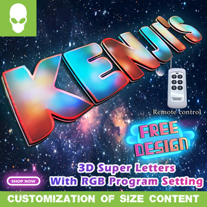 Indoor Outdoor Commerciële Rgb Led Signage Aanpasbare 3d Super Letters Uithangborden Programmeerbare Kleuren Binnen Buitenverlichting - Product Image 2