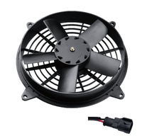 Ventilateur de radiateur électrique avec moteur sans balais 12V 300W, faible bruit, IP67, robuste, pour le refroidissement des moteurs de camions et de bus