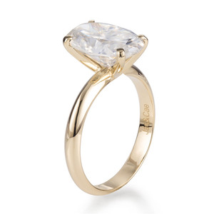 MS-392 laboratorio creado diamante 14k 18K joyería de oro real 1 quilate 1,5 quilates 2 quilates Oval laboratorio crecido anillo de joyas de diamantes - Product Image 2
