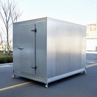 Chambre froide de plain-pied pour fruits de mer surgelés, avec système de réfrigération et stockage à froid
