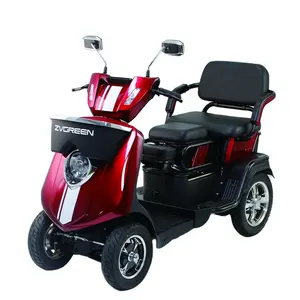 New Cheap Elderly Care 500w Mopeds 4 Wheel two-seater Mobility Electric Scooter with Electromagnetic brake