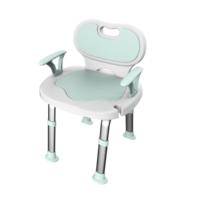 Silla de Ducha Plegable, Taburete de Baño de Aleación de Aluminio, Asiento de Ducha Portátil para Personas Mayores, Discapacitados y con Movilidad Reducida