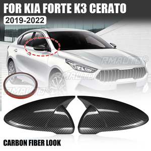 Rearview Side <b>Mirror</b> Cover Wing Cap Exterior <b>Door</b> Rear View Case Trim Carbon Fiber for Kia K3 Cerato Forte 2019-2022 - Product Image 1