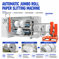 Machine de découpe et de refendage de rouleaux entièrement automatique, vitesse maximale 450 m/min, précision 0,2 mm, système de guidage de ruban CCD intégré, PLC