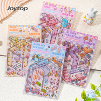 Autocollants décoratifs Joytop à fond transparent pour carnets et agendas, autocollants personnalisés en gros avec logo, autocollants imperméables, fournitures scolaires