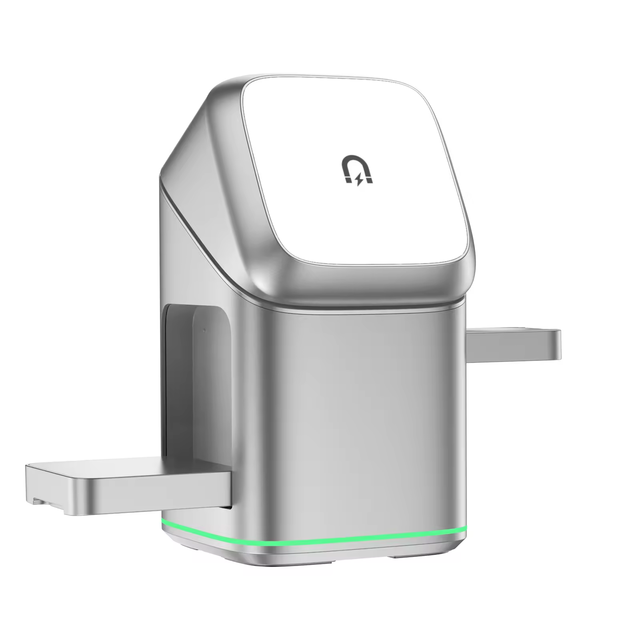 Portable Design,Rotating Multi-function, Magnetic 3-in-1 15W Fast Wireless Charging Station for Smartwatches and Mobile Phones