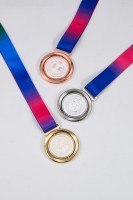 Personnalisé de haute qualité en alliage d'aluminium médaille médaille d'honneur souvenir cadeau athlètes or argent bronze médaille badge vierge en gros