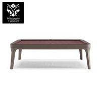 Table de billard moderne haut de gamme en bois avec finition en cuir, table de billard professionnelle pour la maison, les hôtels, les appartements, les salles de jeux, taille personnalisée