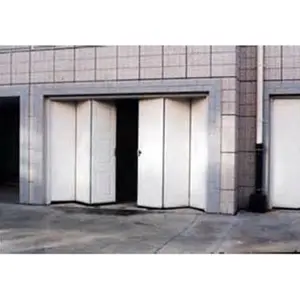 定制易安装防火安全机库滑动铝钢金属工业防水折叠门