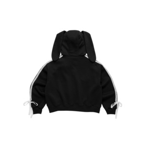 เสื้อฮู้ดดี้ HSG รุ่น Rabbit ทรงบ็อกซี่ ผ้าฟลีซ 380gsm แบบยูนิเซ็กซ์ พร้อมฮู้ดหูกระต่าย เชือกผูกที่แขนเสื้อ ริบบิ้น และเข็มกลัดถอดได้ - Product Image 2