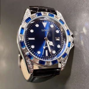Montre à quartz 40 mm pour hommes et femmes, lumineuse, tendance, en cuir, pour les amoureux - Product Image 2