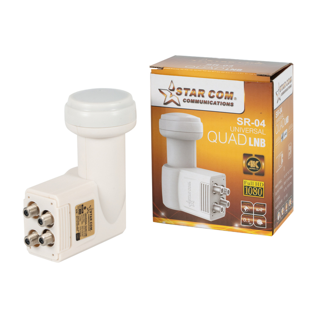 Hot Sell KU Quad LNB Satellite Antenna LNB 9.75/10.6GHz Four Outputs Ku Lnb