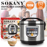Cuisinière à riz électrique intelligente automatique à commande micro-ordinateur Sokany SK-07052 1,8L 5L 6L pour usage domestique et hôtelier