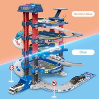 Jouet de Parking électrique multifonctionnel, 4 couches d'ingénierie, Police de feu, ville, Garage, piste de course, voiture, jouet d'ascenseur de stationnement