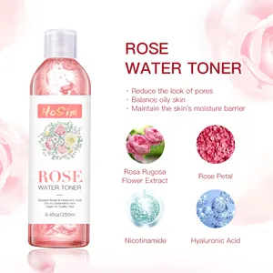 Logo personalizzato organico naturale 100% puro idratante antirughe idratante petalo di rosa Toner d'acqua
