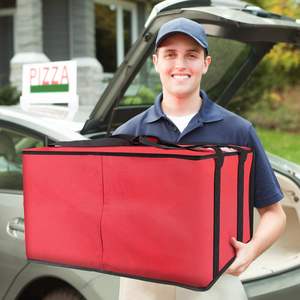 Sac isotherme de livraison de nourriture en néoprène de grande capacité, style classique, panier de transport isolé pour la livraison de pizzas chaudes, de plats chauds et de boissons - Product Image 1