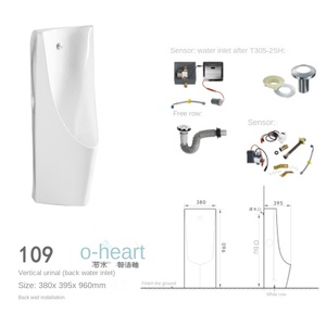 <span class=keywords><strong>Prix</strong></span> d'usine Céramique Wc Pisser Toilette Urinoir Populaire Sol Merde Urinoir pour Hommes - Product Image 6