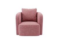 Fauteuil en tissu rose minimaliste moderne pour la chambre à coucher et les espaces de détente du salon, meubles GCON